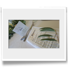 table menus with matching table card