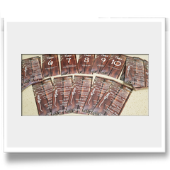 wedding menus table and numbers